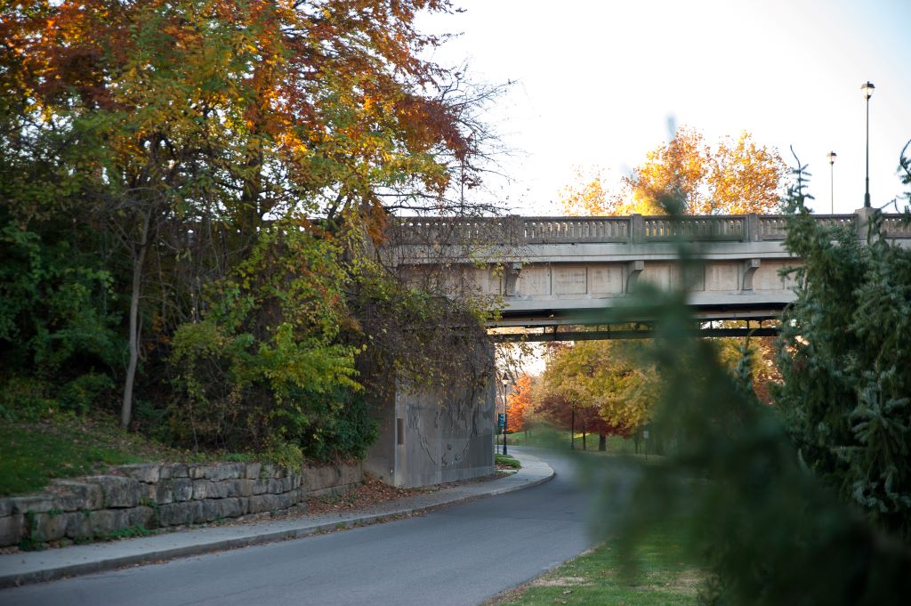 Paved path under bridge in Ohio, part of Long-Range Transportation Plan