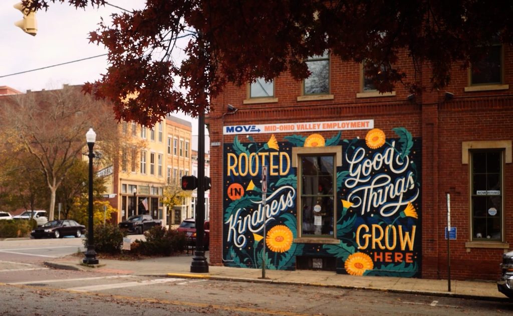 Washington county downtown Marietta Rooted in Kindness mural