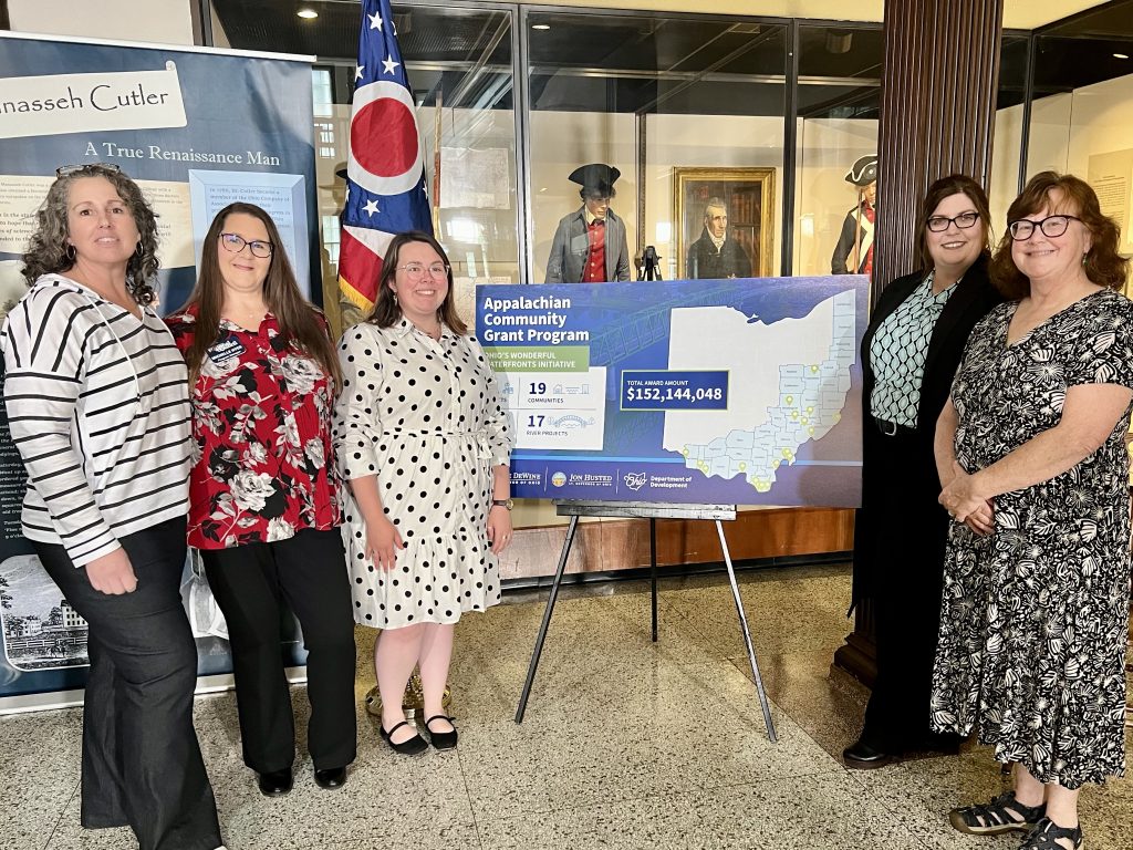 Buckeye Hills Development Division staff at the ACGP awards announcement in the lobby of the Campus Martius Museum in Marietta