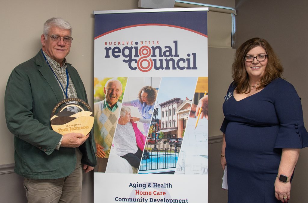 Perry County Commissioner and BHRC General Policy Council member Ben Carpenter accepted the Simcox Leadership Award in memory of Somerset Mayor Tom Johnson.
