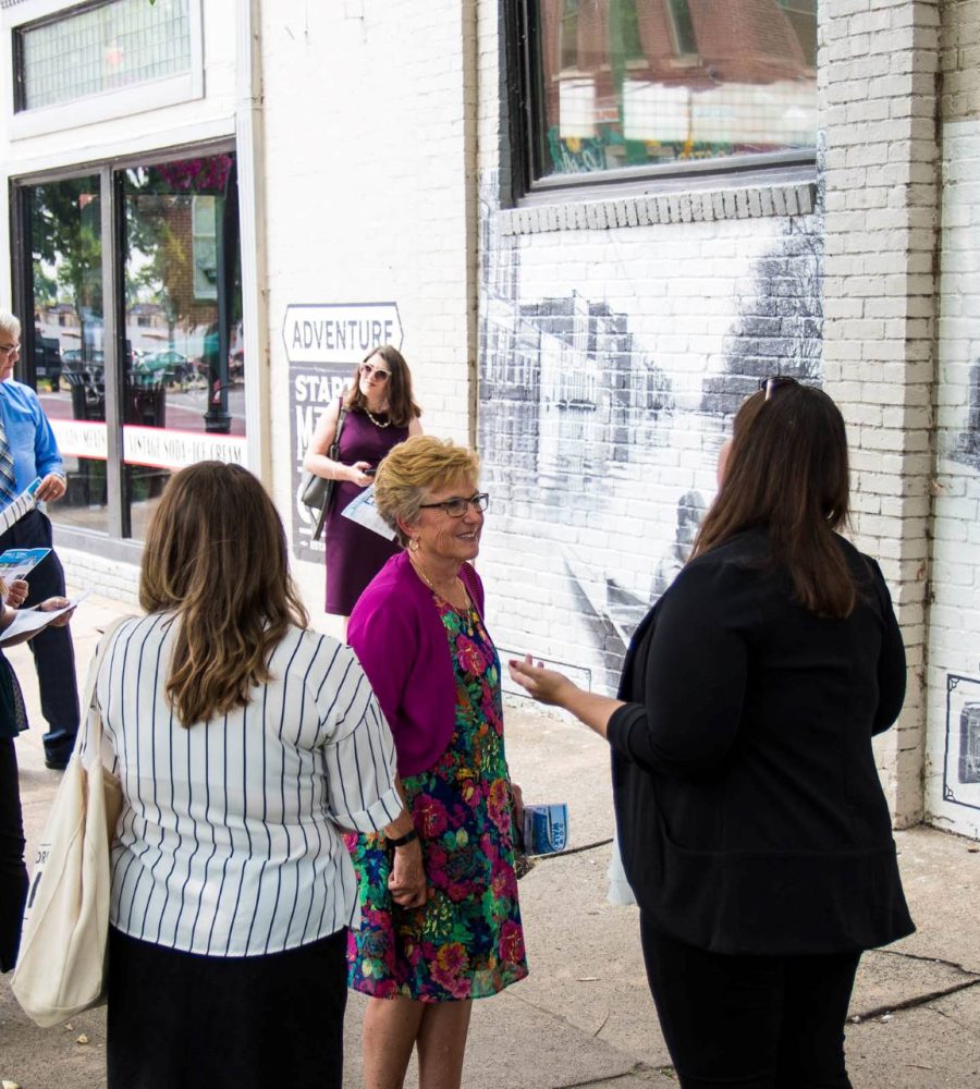 BHRC leadership walk through historic downtown in Southeast Ohio